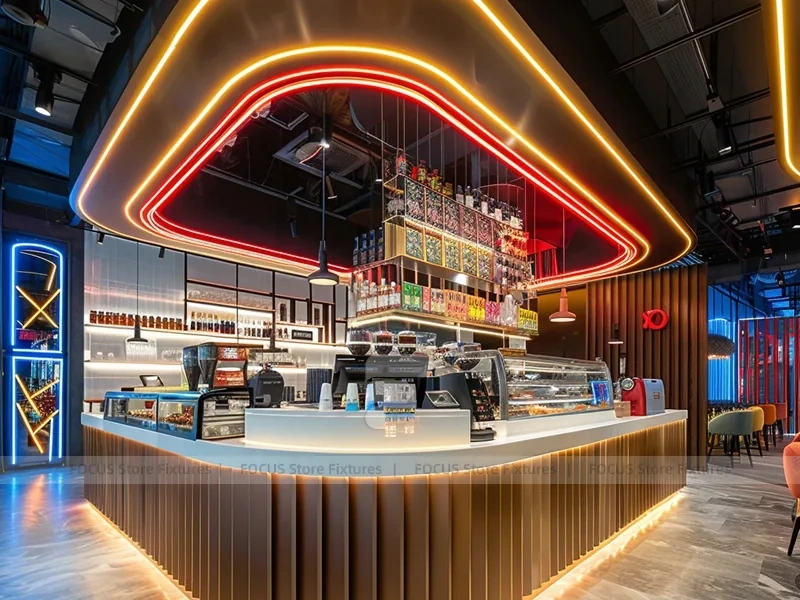 Red Gold Beverage Island Counter