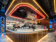 Red Gold Beverage Island Counter