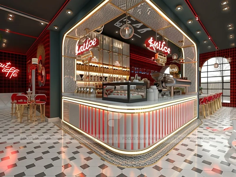 Red Gold Beverage Island Counter
