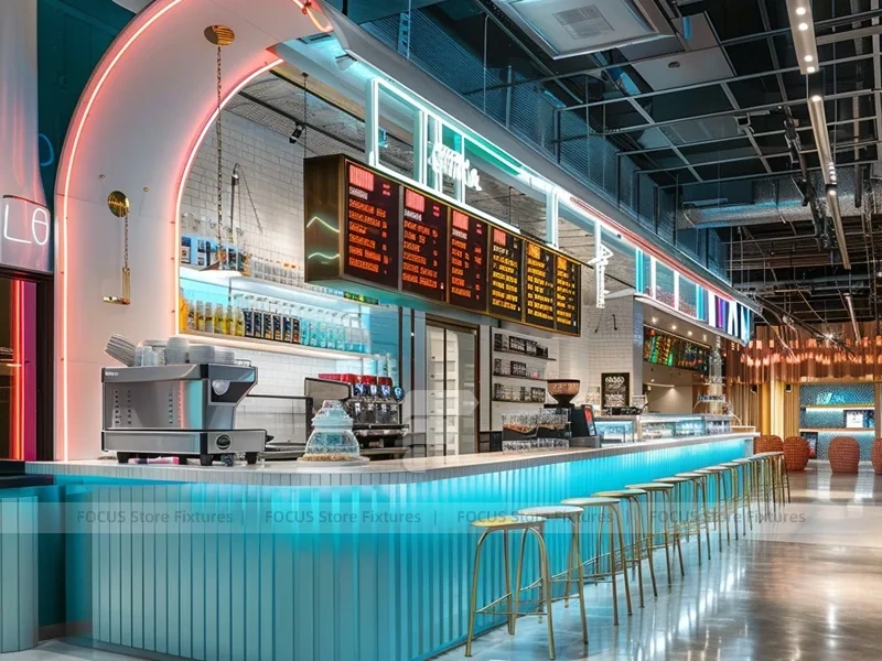 Red White Arch Dessert Beverage Hall