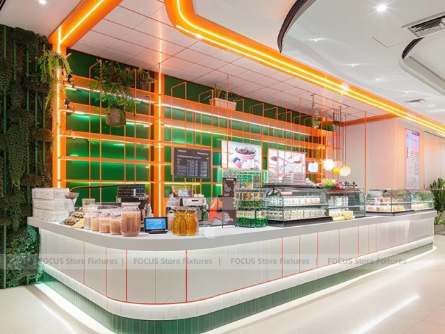 Red White Arch Dessert Beverage Hall