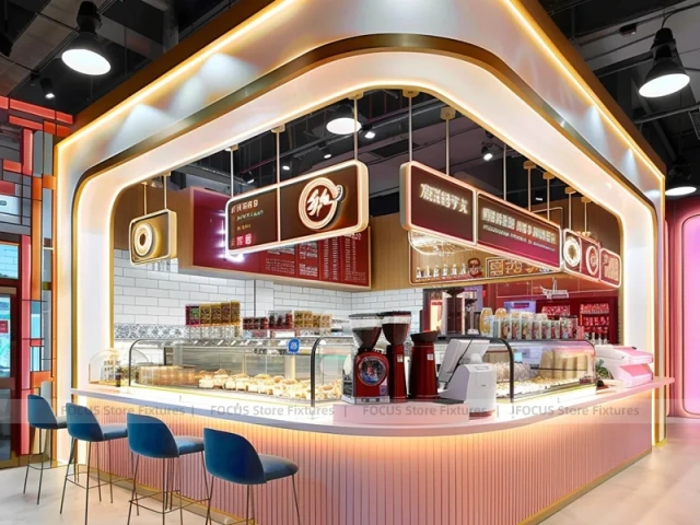 Red White Dessert Beverage Hall Layout