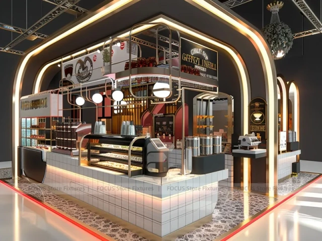 Red White Dessert Beverage Wall Counter