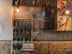 Rustic Industrial Coffee Shop Dining Layout