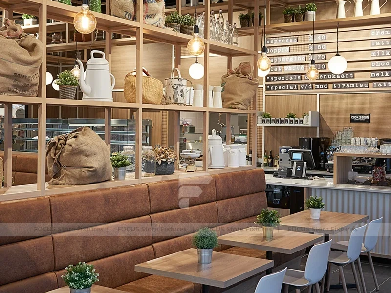 Teal Wall Dessert Cafe Dining Layout
