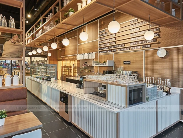 Teal Wall Dessert Cafe Dining Layout