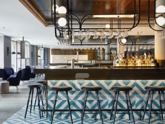 Teal Wall Dessert Cafe Dining Layout