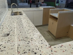 Terrazzo Beverage Preparation Counter Detail