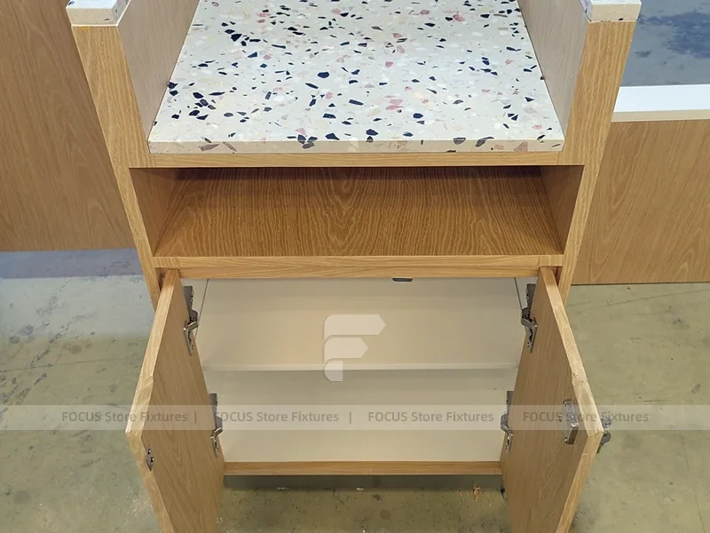 Terrazzo Beverage Preparation Counter Detail