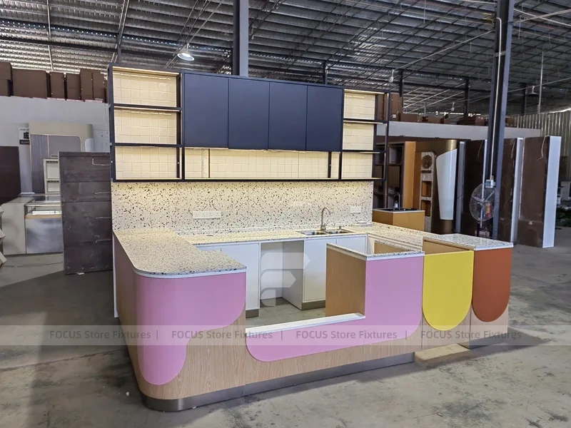 Terrazzo Beverage Preparation Counter Detail