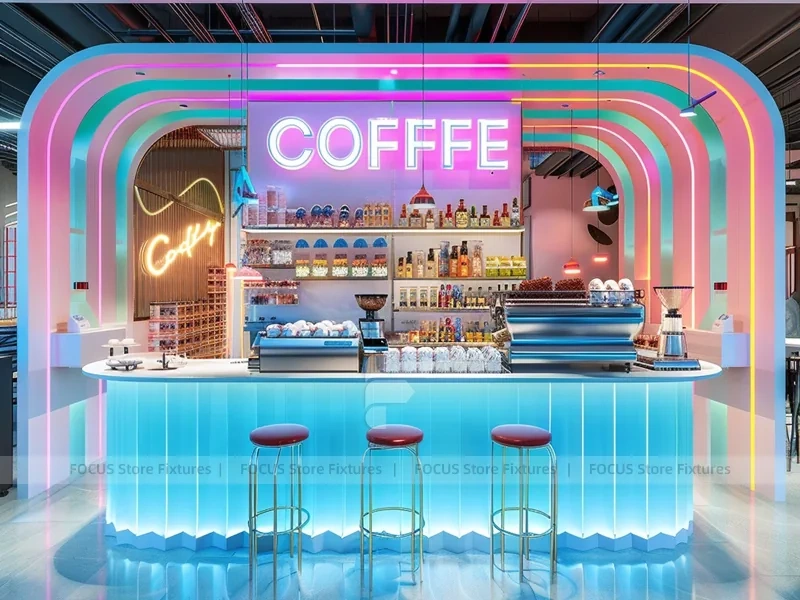 Two Level Coffee Island Counter