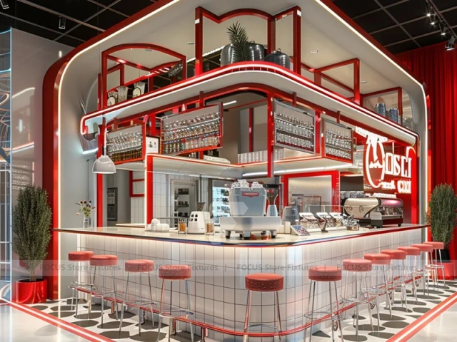 Two Level Coffee Island Counter