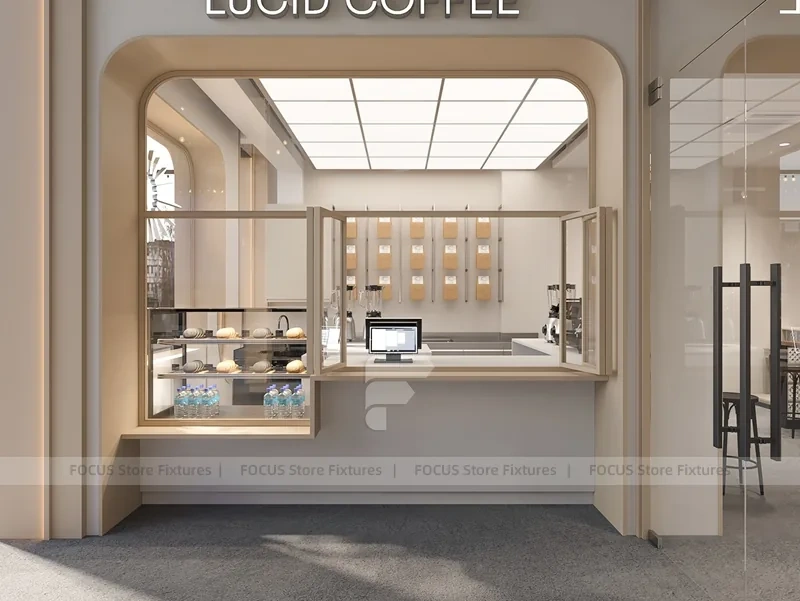 Warm Coffee Shop Exterior Entrance Design