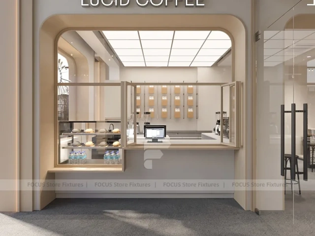 Warm Coffee Shop Exterior Entrance Design