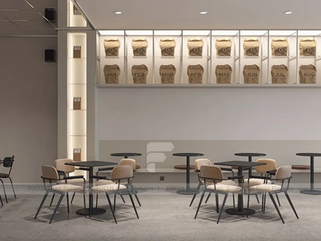Warm Coffee Shop Exterior Entrance Design
