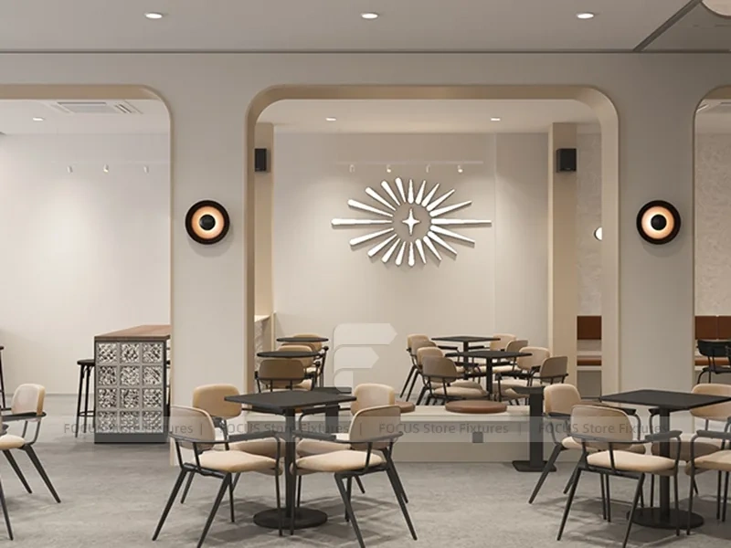 Warm Coffee Shop Exterior Entrance Design