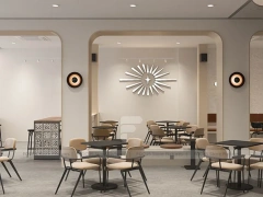 Warm Coffee Shop Exterior Entrance Design