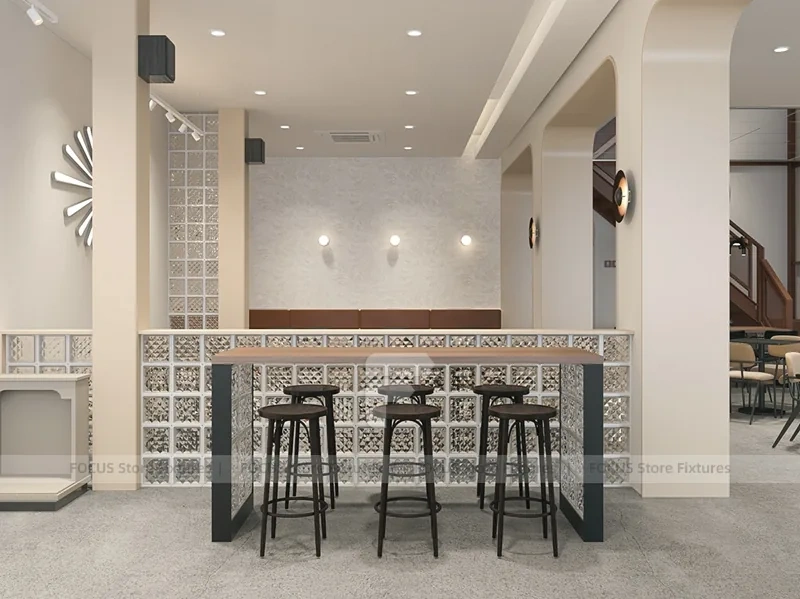 Warm Coffee Shop Exterior Entrance Design