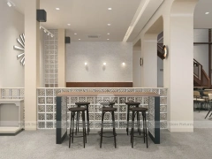 Warm Coffee Shop Exterior Entrance Design