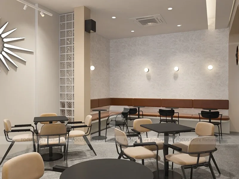 Warm Coffee Shop Exterior Entrance Design