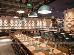 Warm Pendant Dessert Cafe Dining Layout