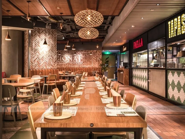 Warm Pendant Dessert Cafe Dining Layout