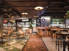 Warm Pendant Dessert Cafe Dining Layout