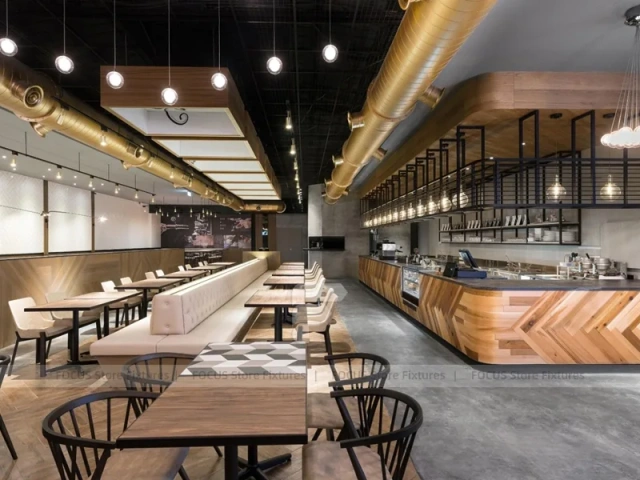 Warm Wood Coffee Bistro Dining Layout