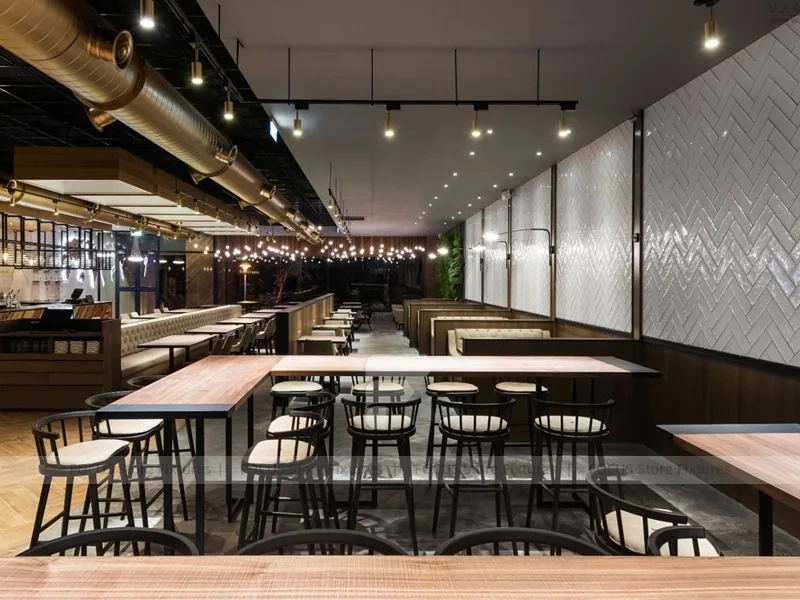 Warm Wood Coffee Bistro Dining Layout