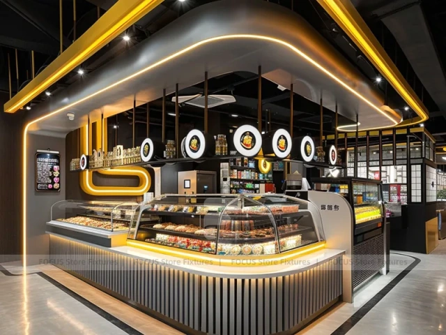 White Arch Dessert Beverage Island Counter