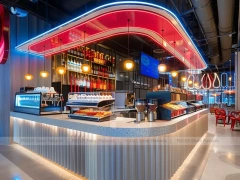 White Arch Dessert Beverage Island Counter