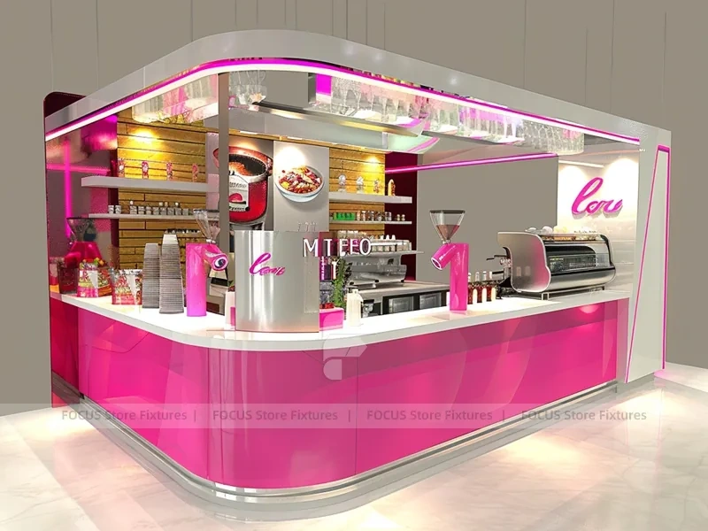 White Arch Dessert Beverage Island Counter
