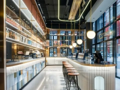White Arch Dessert Beverage Island Counter