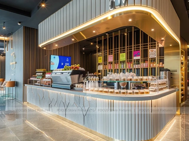 White Black Coffee Bar Seating Layout