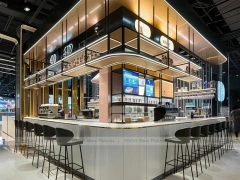 White Brown Beverage Corner Counter