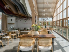 White Dessert Cafe Exterior Building Design