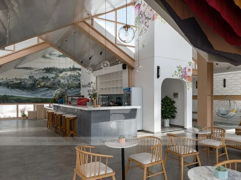 White Dessert Cafe Exterior Building Design
