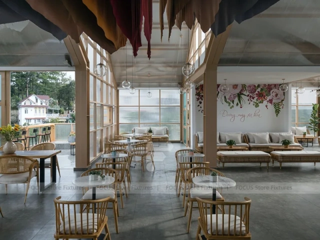White Dessert Cafe Exterior Building Design
