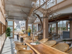 White Dessert Cafe Exterior Building Design