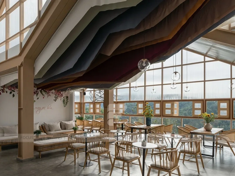 White Dessert Cafe Exterior Building Design