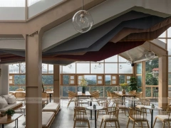 White Dessert Cafe Exterior Building Design