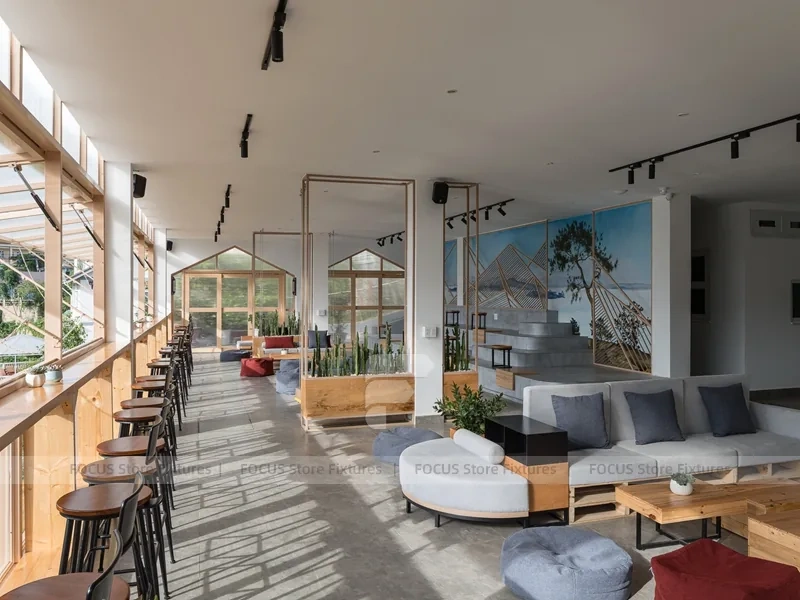 White Dessert Cafe Exterior Building Design