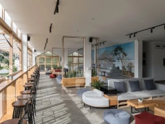 White Dessert Cafe Exterior Building Design