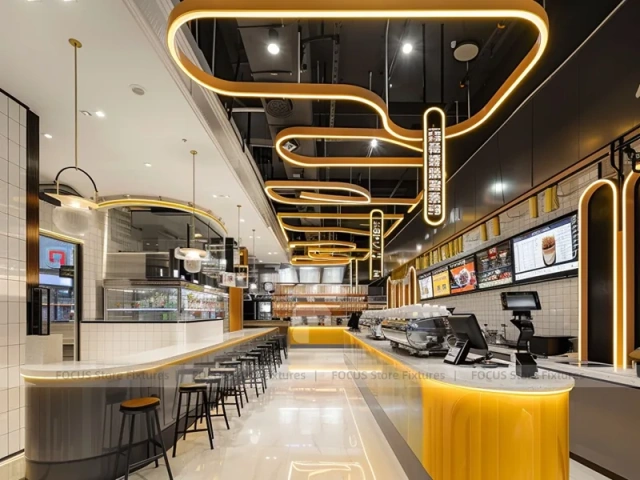 White Gold Coffee Bar Seating Layout