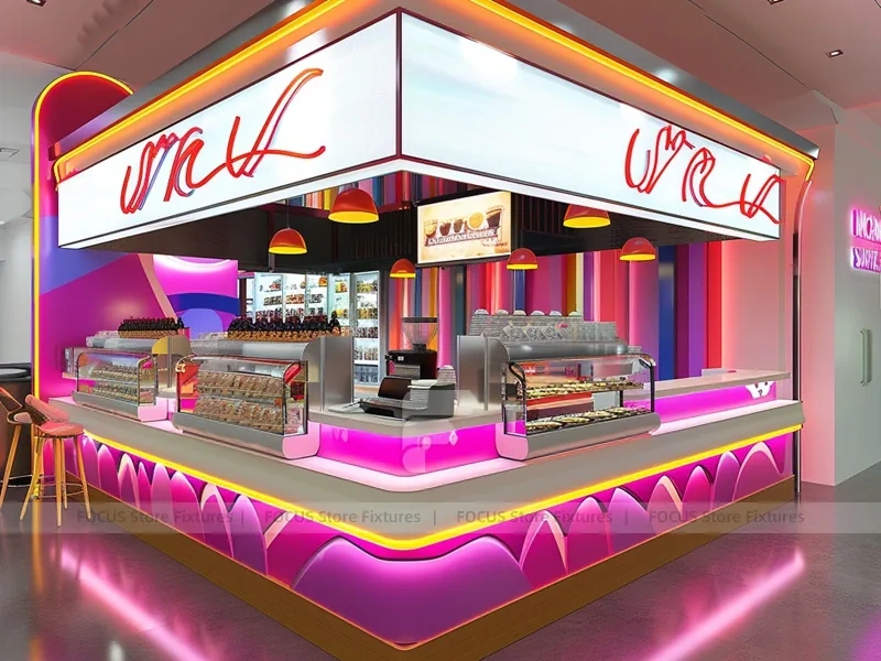 White Green Beverage Island Counter
