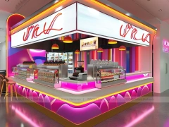 White Green Beverage Island Counter