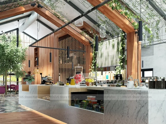 White Greenhouse Dessert Cafe Island Layout