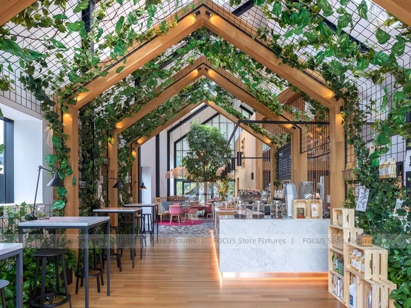 White Greenhouse Dessert Cafe Island Layout