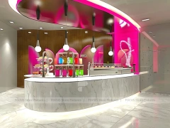 White Marble Beverage Island Counter