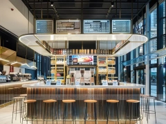 White Menu Coffee Island Counter